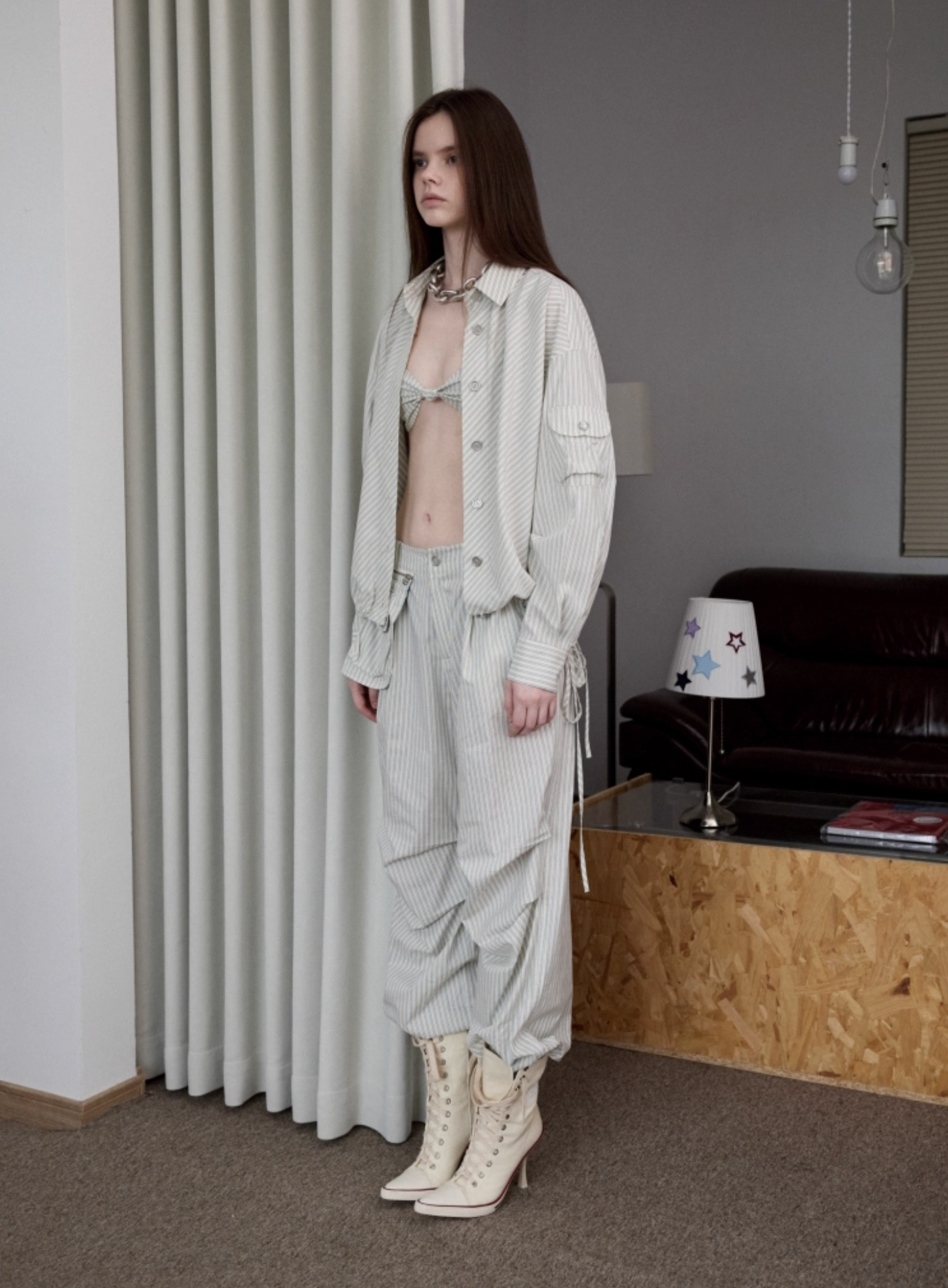 IN STOCK | RETRO DIAGONAL SHIRT & PANTS & BRALETTE - Image 8