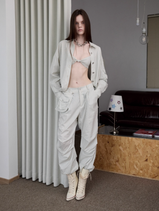 IN STOCK | RETRO DIAGONAL SHIRT & PANTS & BRALETTE