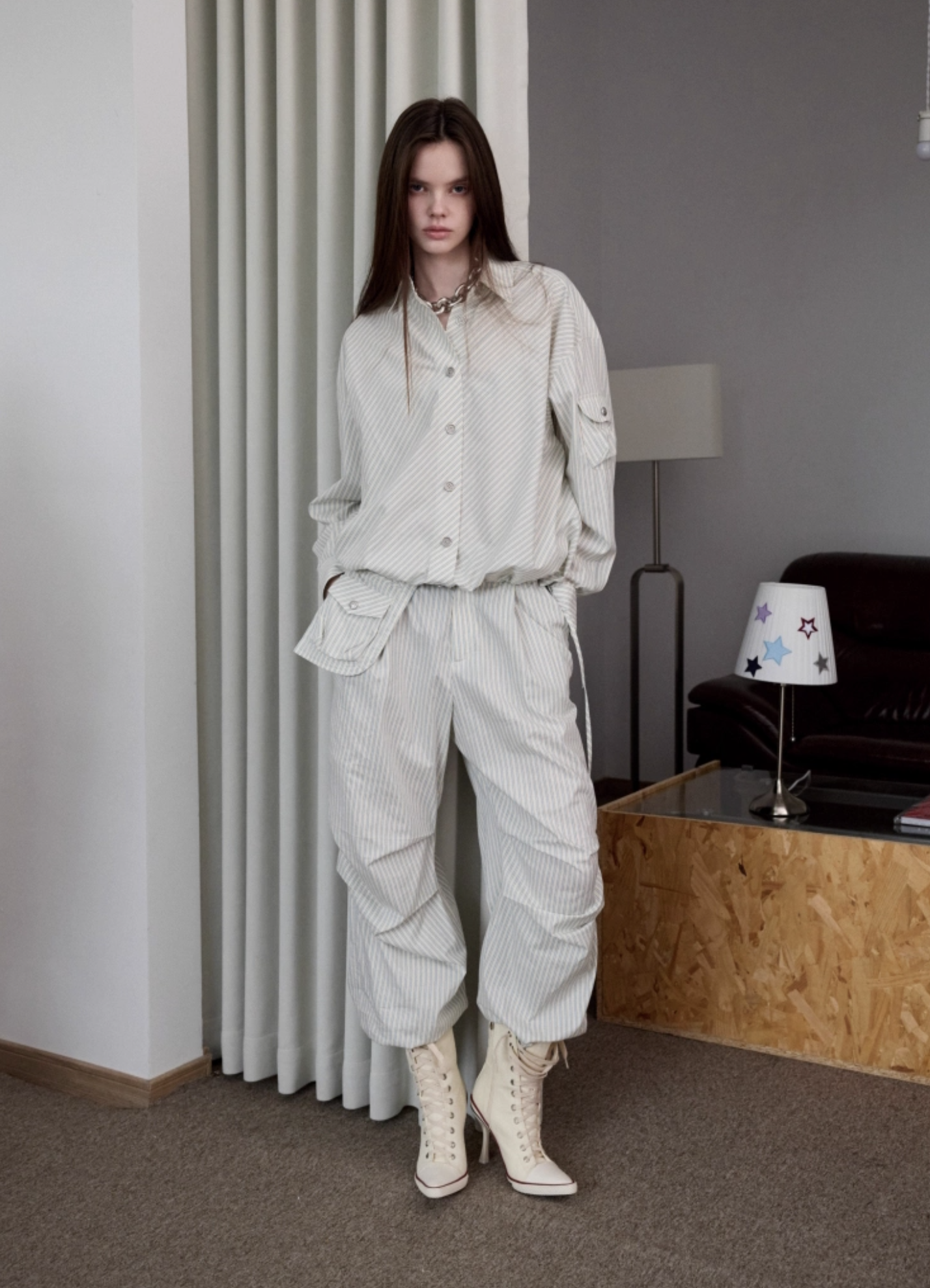 IN STOCK | RETRO DIAGONAL SHIRT & PANTS & BRALETTE - Image 2