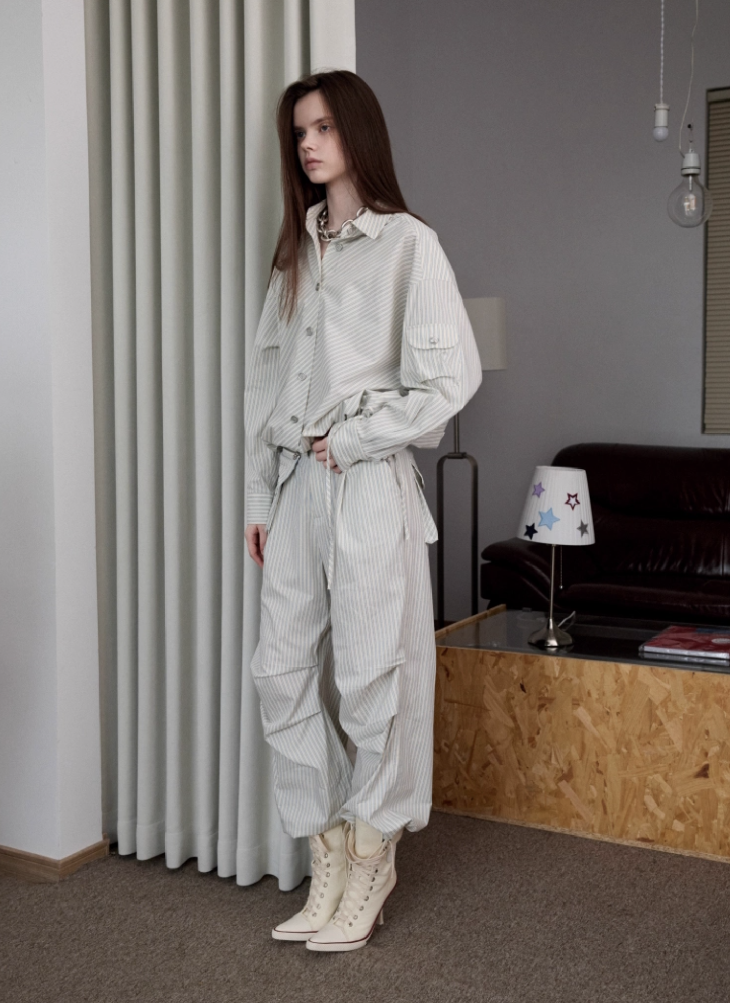 IN STOCK | RETRO DIAGONAL SHIRT & PANTS & BRALETTE - Image 3