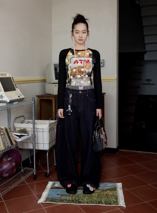 Alternative view of IN STOCK | POLKA DOT ATM CAT LONG SLEEVE T-SHIRTS