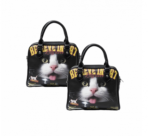 Alternative view of IN STOCK | MOTORCYCLE BLACK CAT BOSTON HANDBAG
