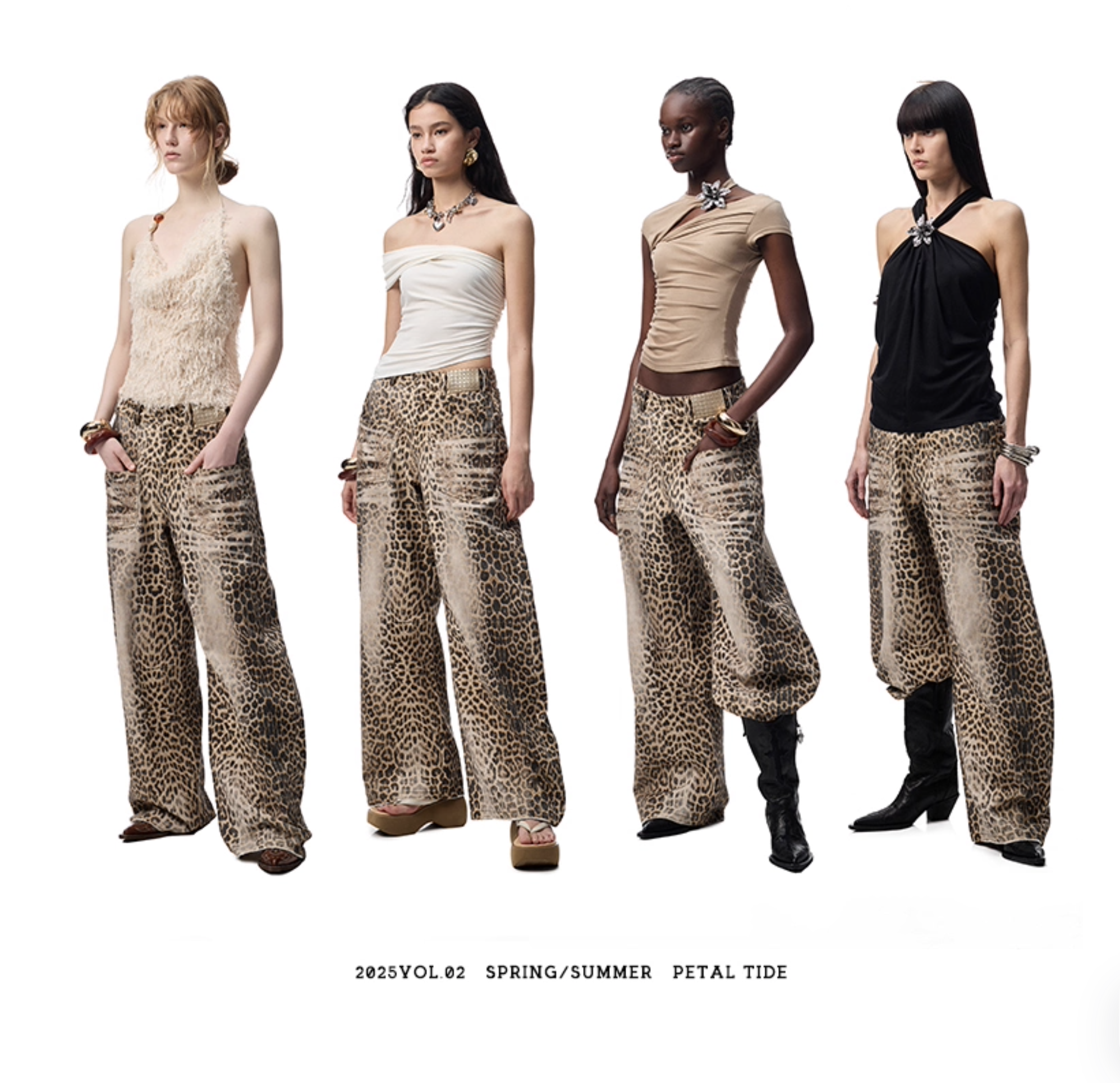 IN STOCK | CHU WASHED LEOPARD WIDE-LEG JEANS - Image 12