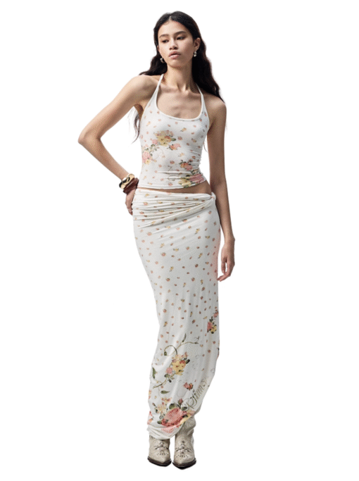 IN STOCK | BENEDICTE TANK TOP & KNOT MIDI SKIRT