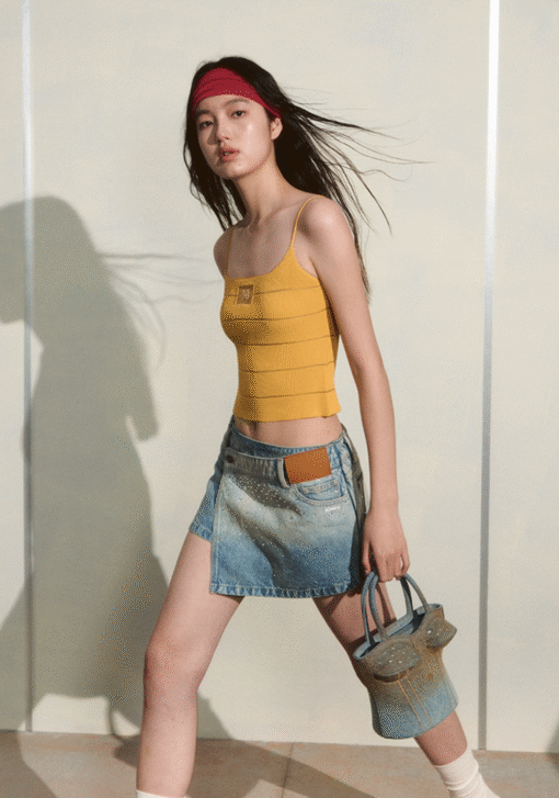 Alternative view of IN STOCK | BEILI BEADS CAMI TOP - YELLOW