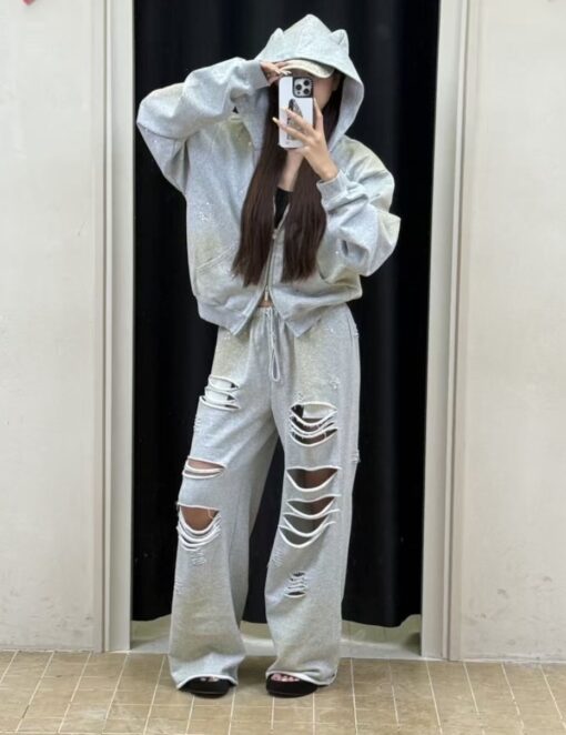 Alternative view of ⭑1JINN EXCLUSIVE ITEM AVAILABLE EXCLUSIVELY ONLINE AT SHELONGZ⭑ IN STOCK ♱ CHROME 2-PIECE SET - 2colors