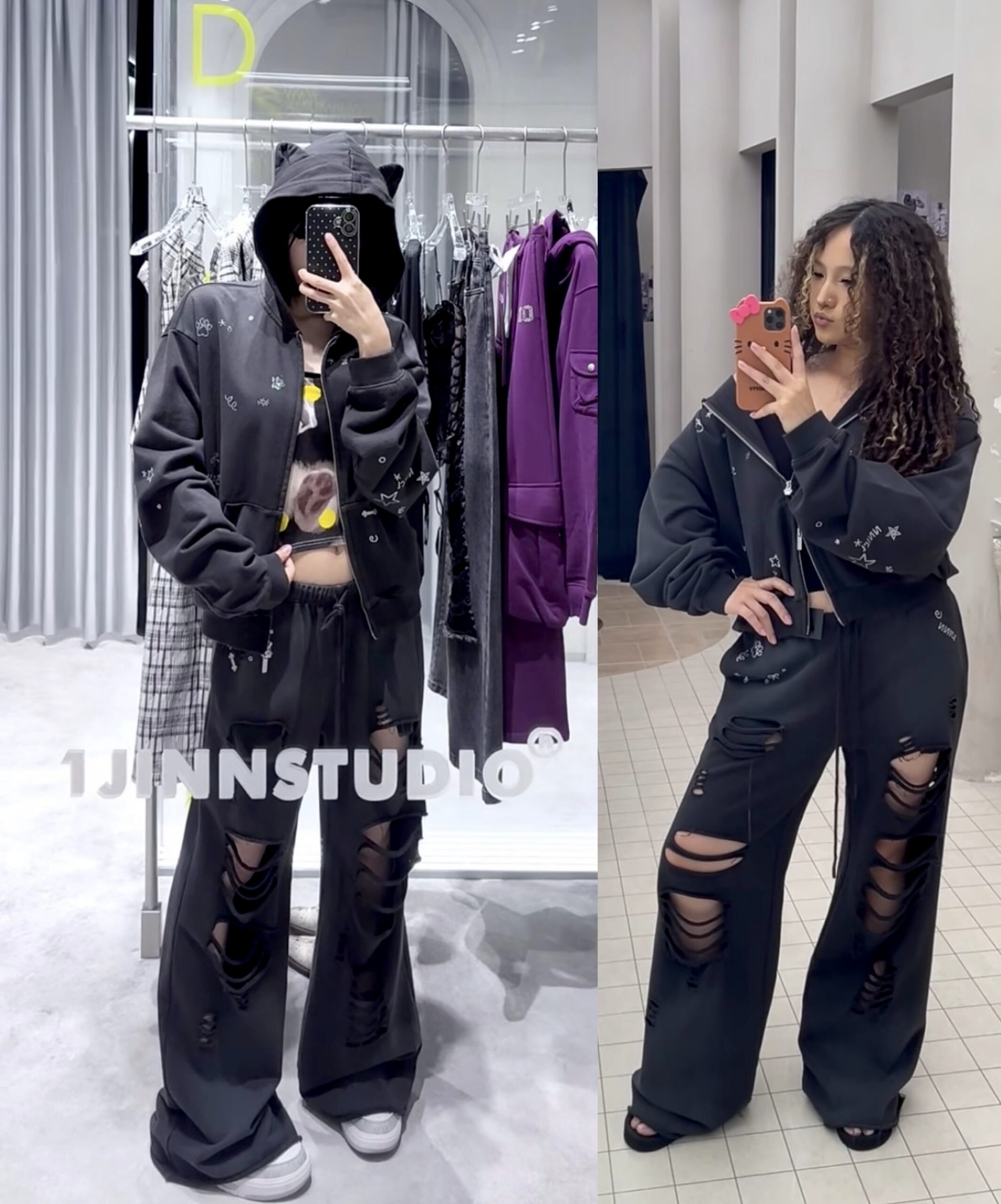 ⭑1JINN EXCLUSIVE ITEM AVAILABLE EXCLUSIVELY ONLINE AT SHELONGZ⭑ IN STOCK ♱ CHROME 2-PIECE SET - 2colors - Image 5