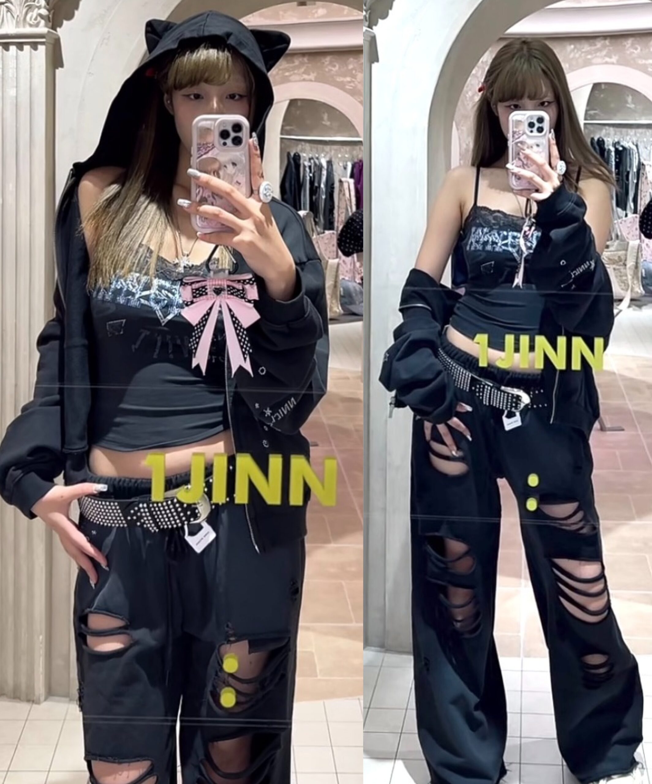 ⭑1JINN EXCLUSIVE ITEM AVAILABLE EXCLUSIVELY ONLINE AT SHELONGZ⭑ IN STOCK ♱ CHROME 2-PIECE SET - 2colors - Image 11