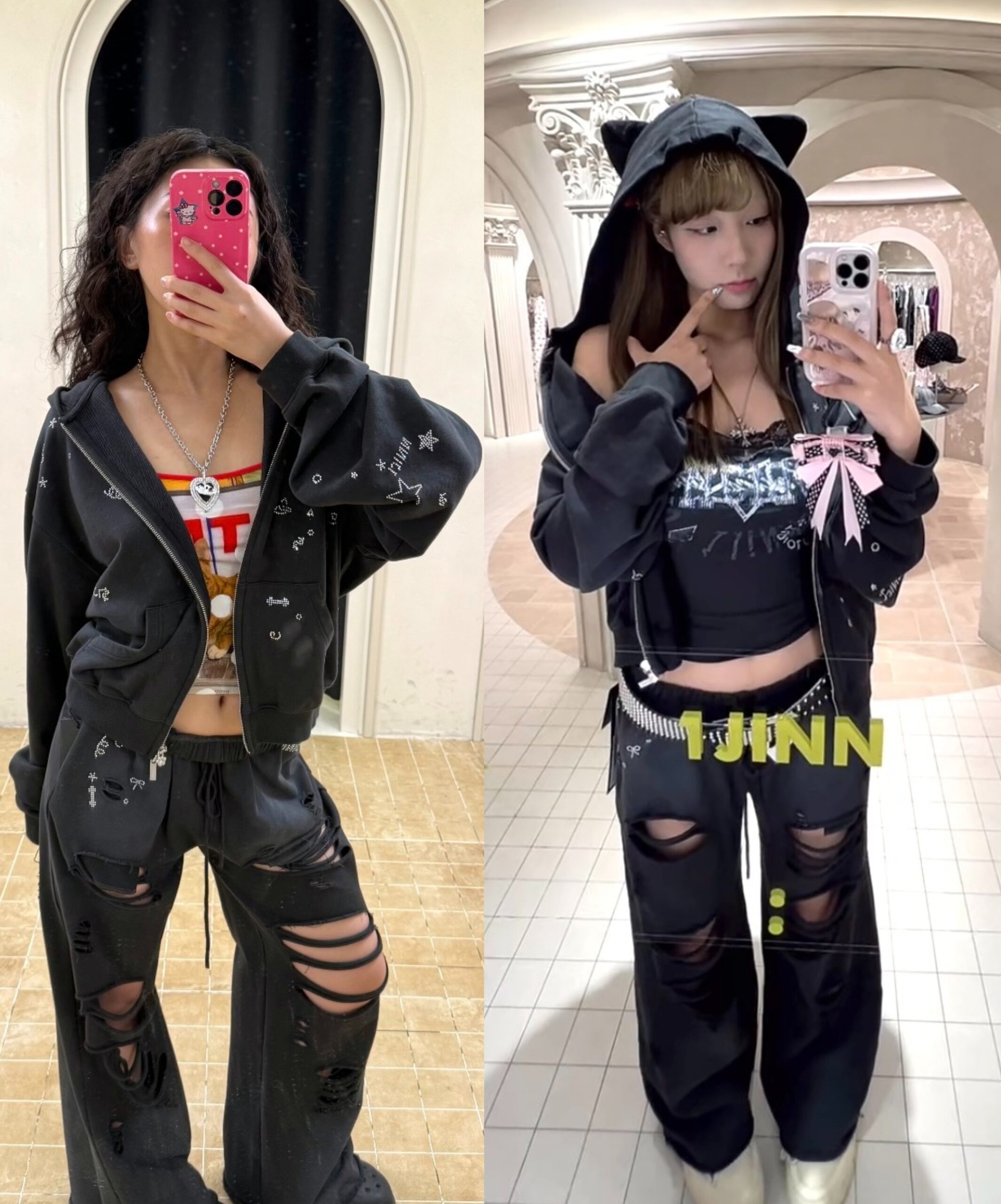 ⭑1JINN EXCLUSIVE ITEM AVAILABLE EXCLUSIVELY ONLINE AT SHELONGZ⭑ IN STOCK ♱ CHROME 2-PIECE SET - 2colors - Image 9