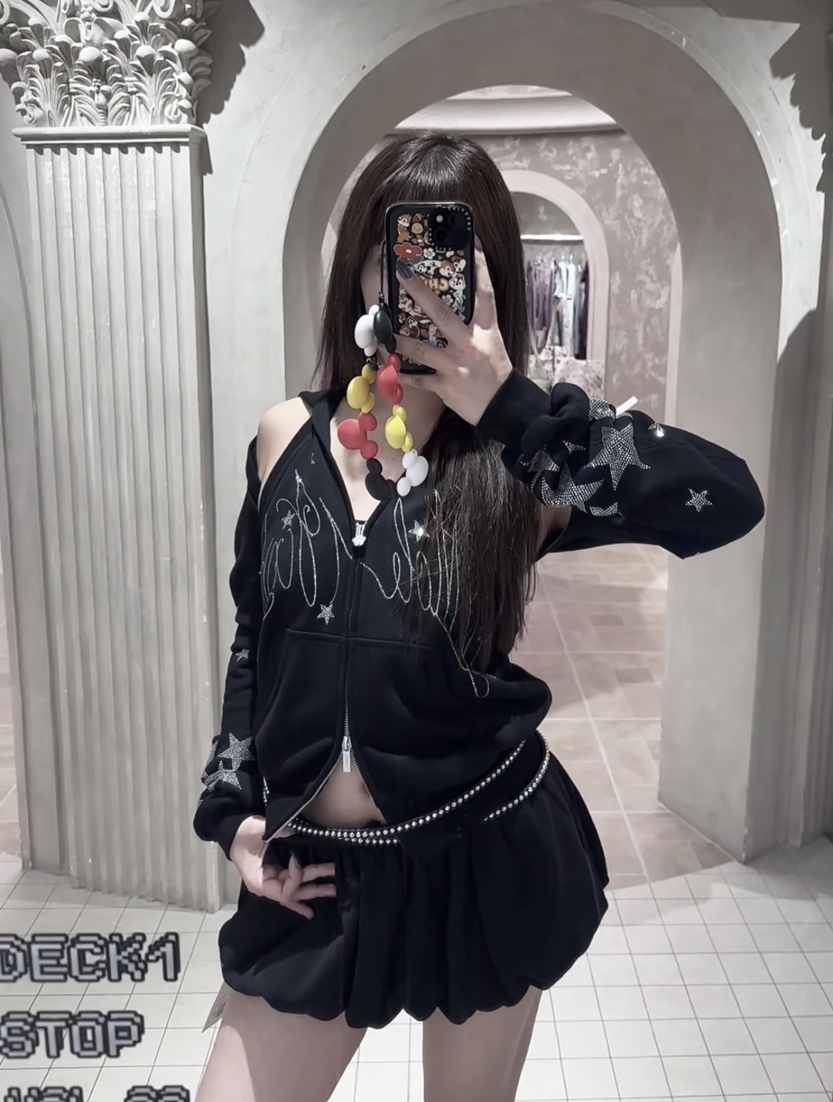 ⭑1JINN EXCLUSIVE ITEM AVAILABLE EXCLUSIVELY ONLINE AT SHELONGZ⭑ IN STOCK ♱ CHROME 2-PIECE SET (HOODED SWEATSHIRT + VEST TOP) - 2colors - Image 8