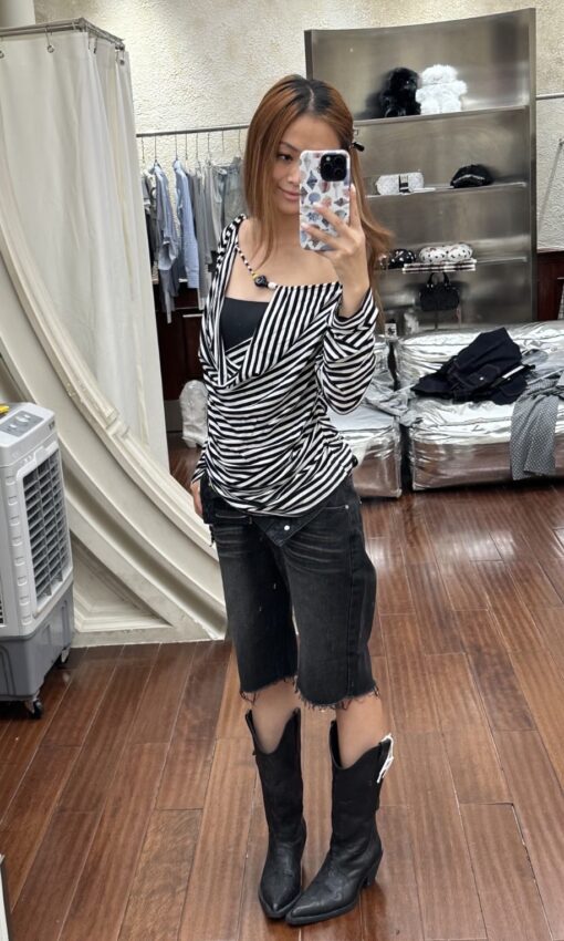 ⭑1JINN EXCLUSIVE ITEM AVAILABLE EXCLUSIVELY ONLINE AT SHELONGZ⭑ IN STOCK ♱ GENZI BEADED TOP – 3COLORS