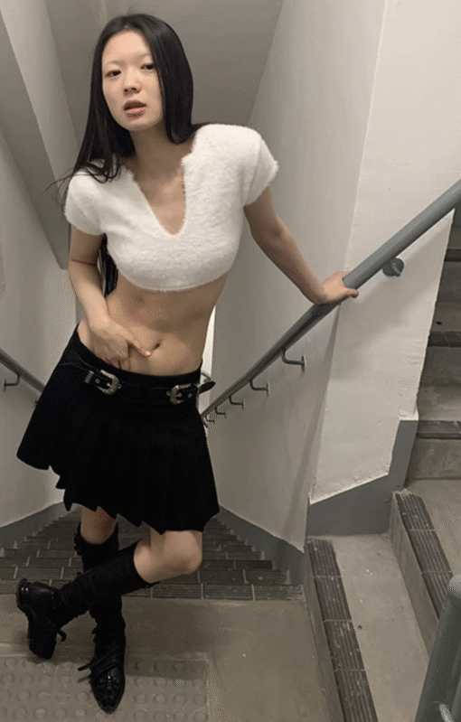 IN STOCK | LONSLAN VINTAGE BELT PLEATED SKIRT