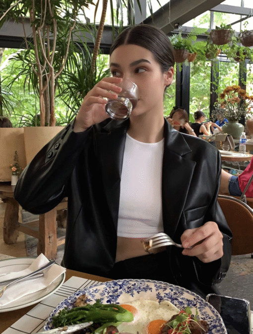 Alternative view of IN STOCK | NEVA FAUX LEATHER BLAZER