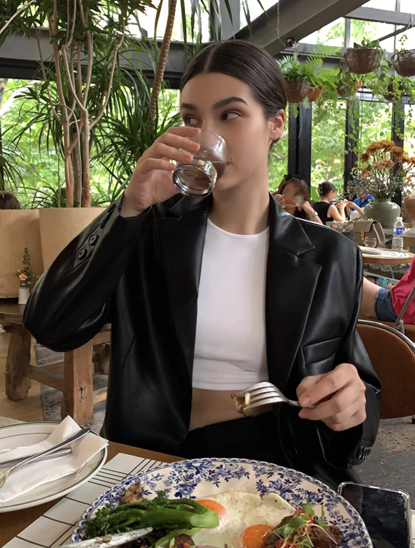 IN STOCK | NEVA FAUX LEATHER BLAZER - Image 2