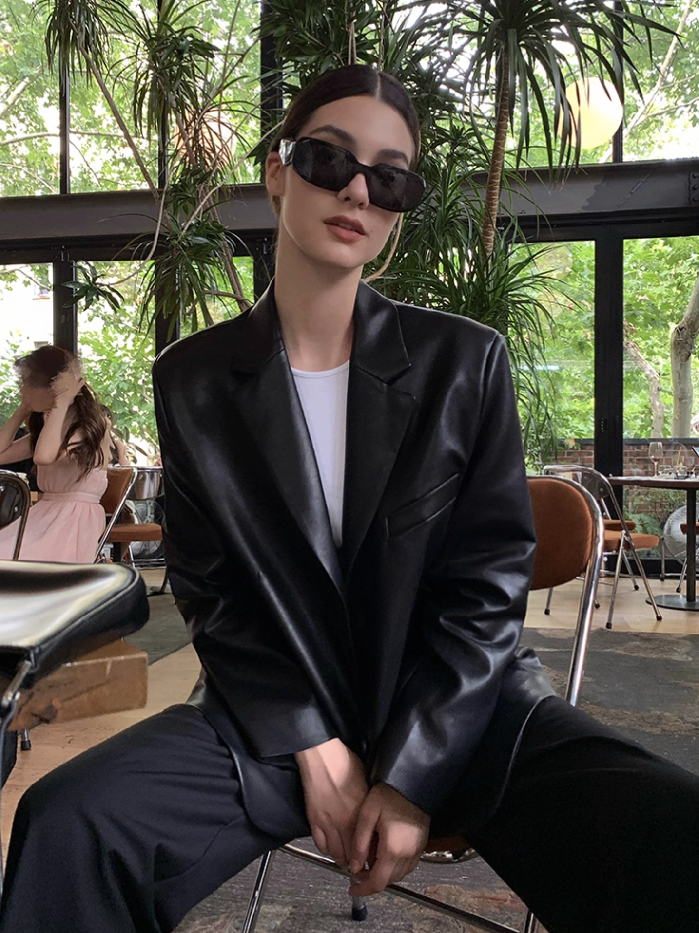 IN STOCK | NEVA FAUX LEATHER BLAZER - Image 7