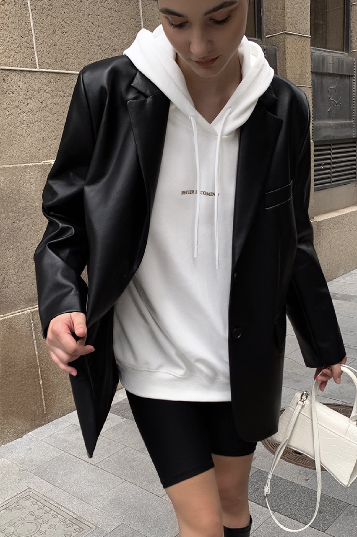 IN STOCK | NEVA FAUX LEATHER BLAZER - Image 6