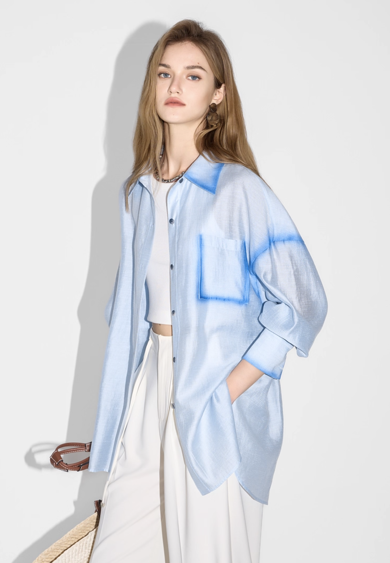 IN STOCK | CIEL COTTON SILK SHIRT -- 2colors - Image 2