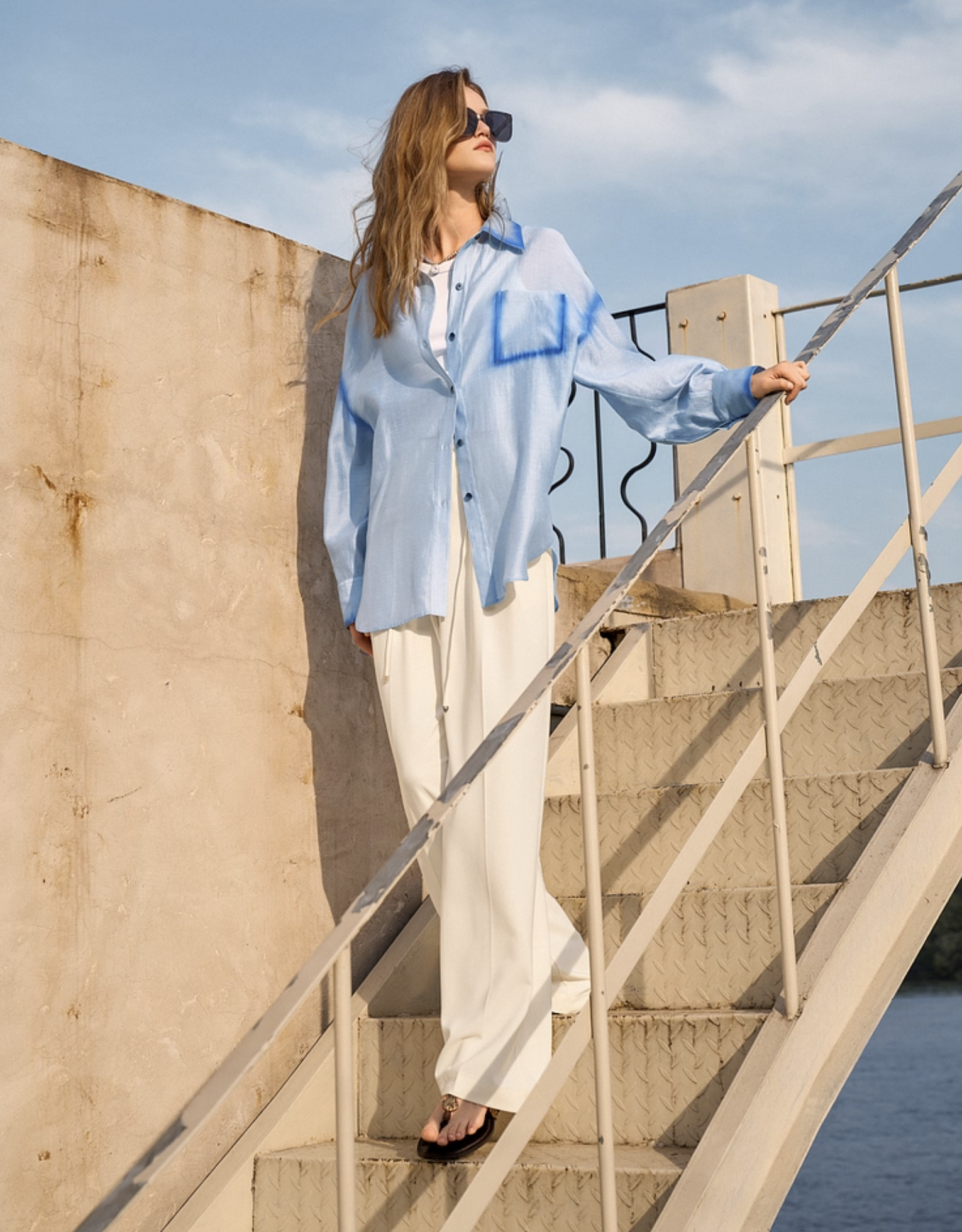 IN STOCK | CIEL COTTON SILK SHIRT -- 2colors - Image 6