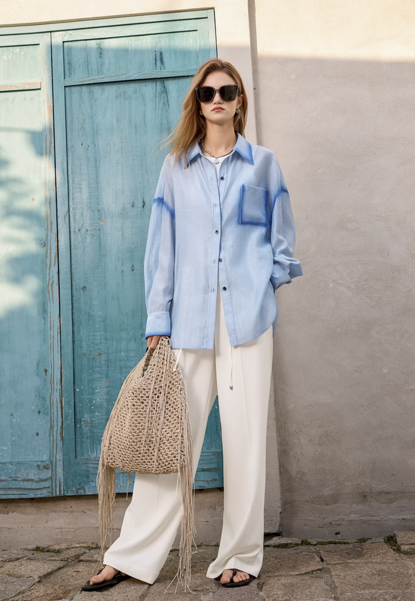 IN STOCK | CIEL COTTON SILK SHIRT -- 2colors - Image 9