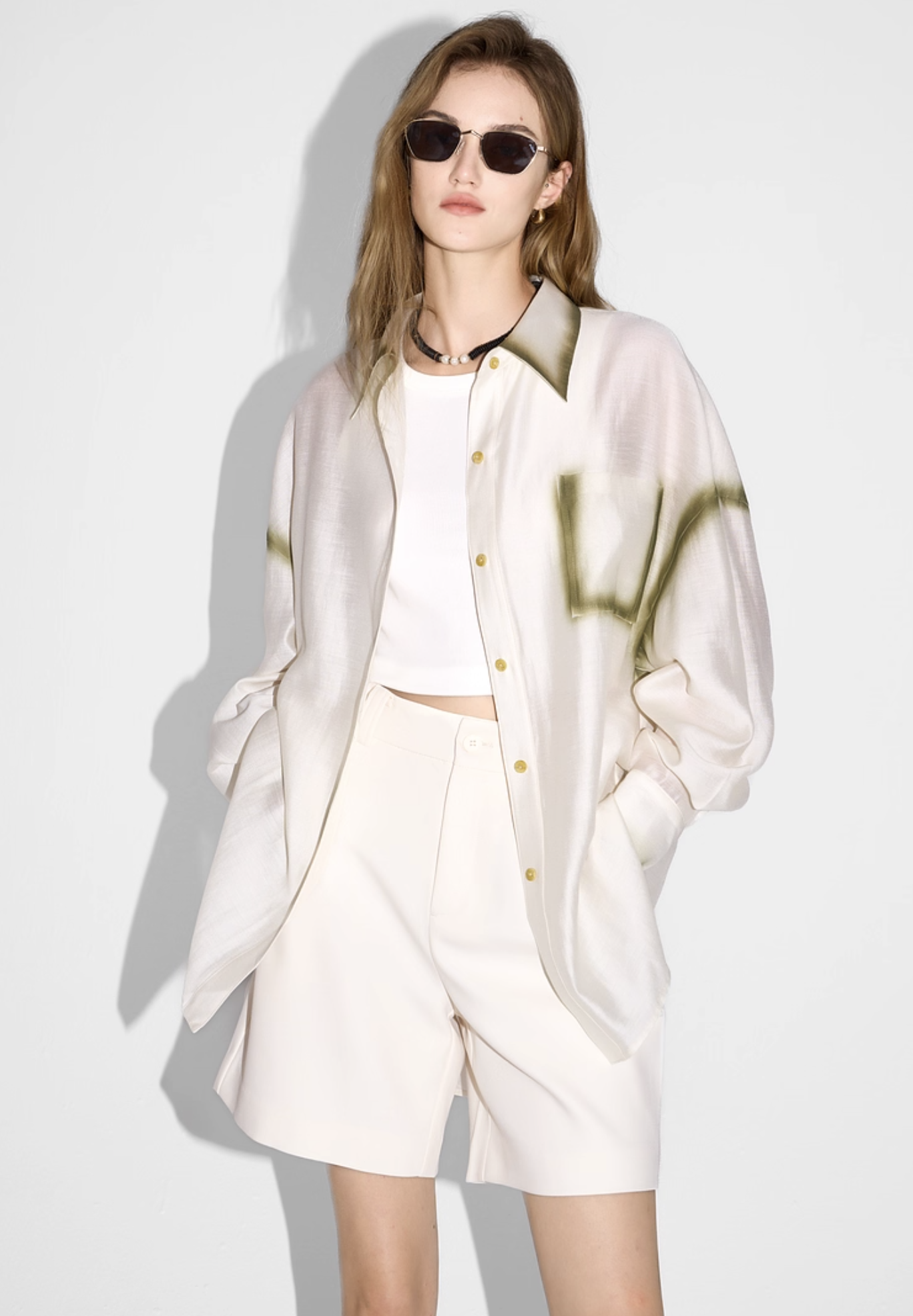 IN STOCK | CIEL COTTON SILK SHIRT -- 2colors - Image 4