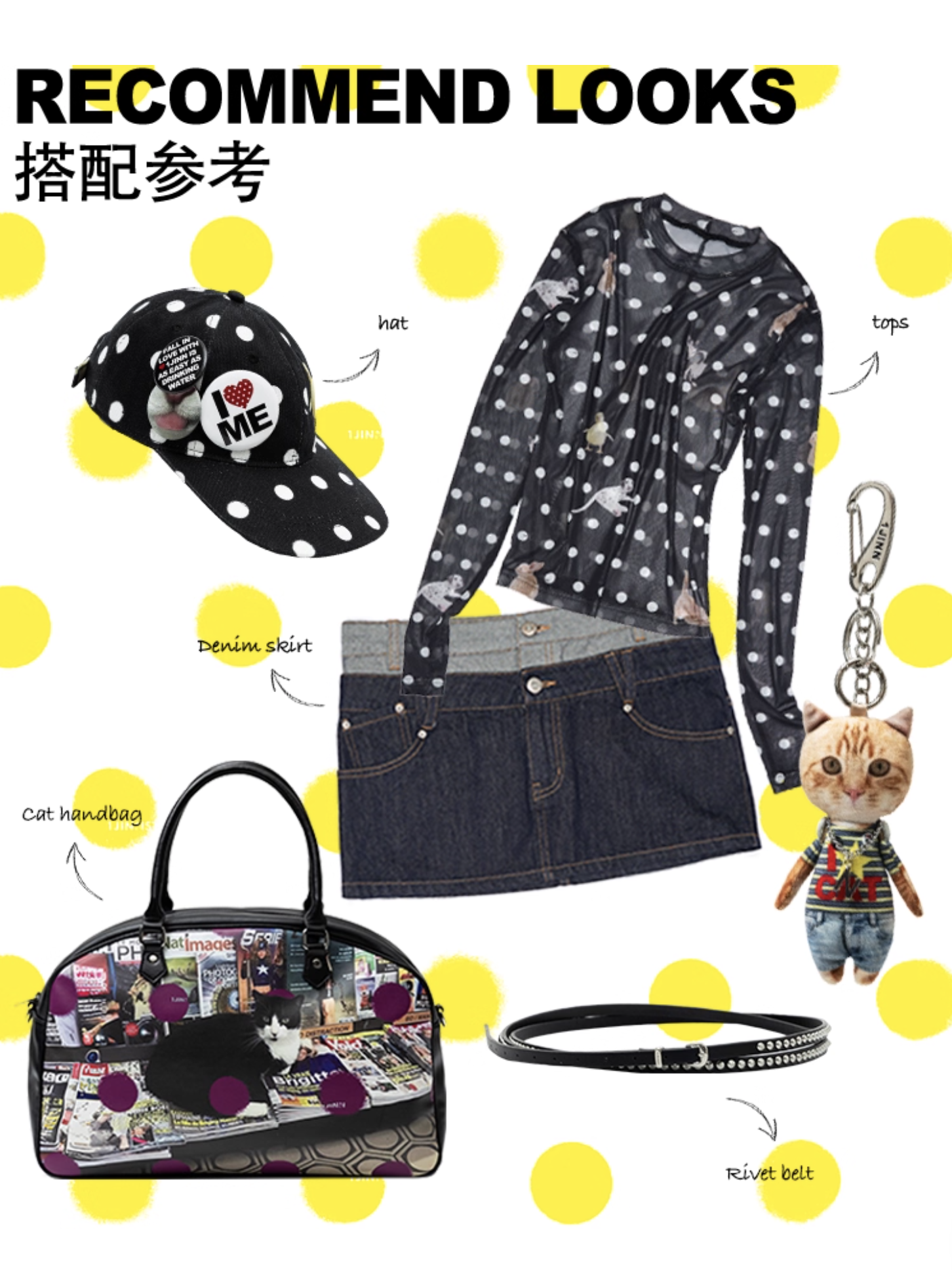 IN STOCK | MOKA POLKA DOT PET PRINT MOCK NECK TOP - 2colors - Image 8