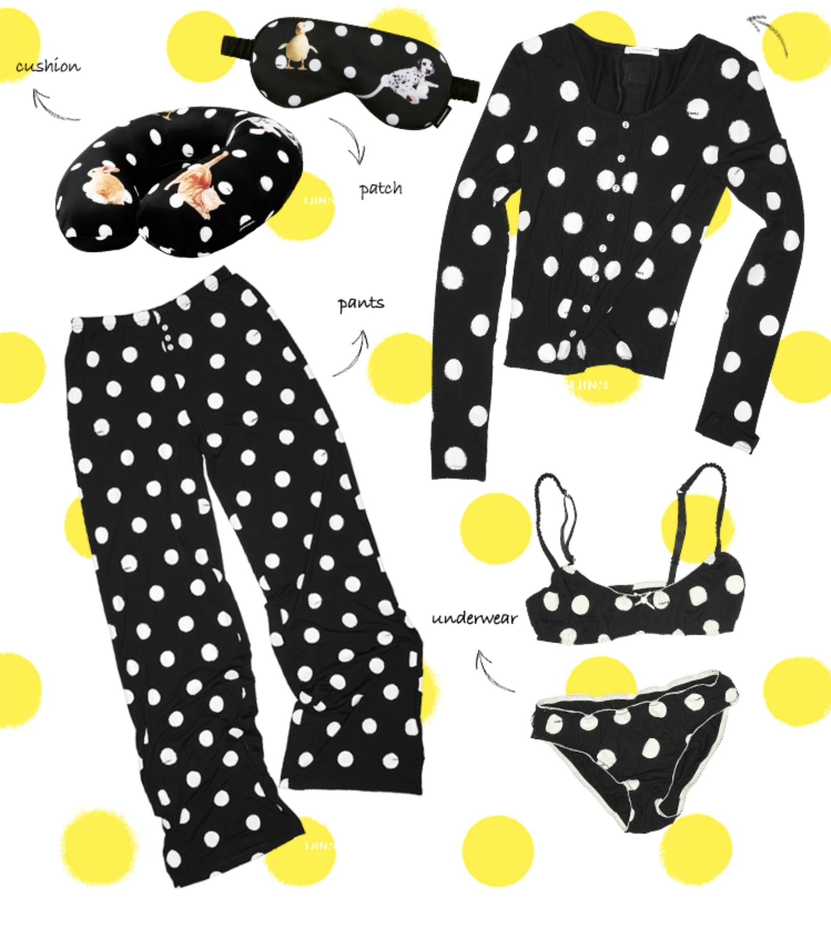 IN STOCK | MOMO POLKA DOT LINGERIE 2-PIECE SET -- 2colors - Image 11