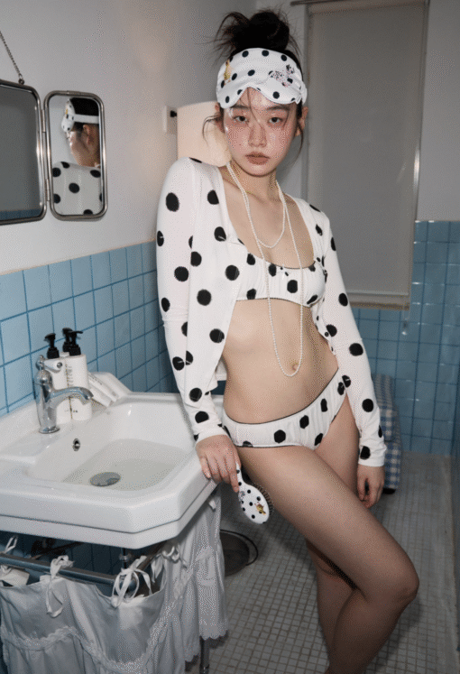 Alternative view of IN STOCK | MOMO POLKA DOT LINGERIE 2-PIECE SET -- 2colors