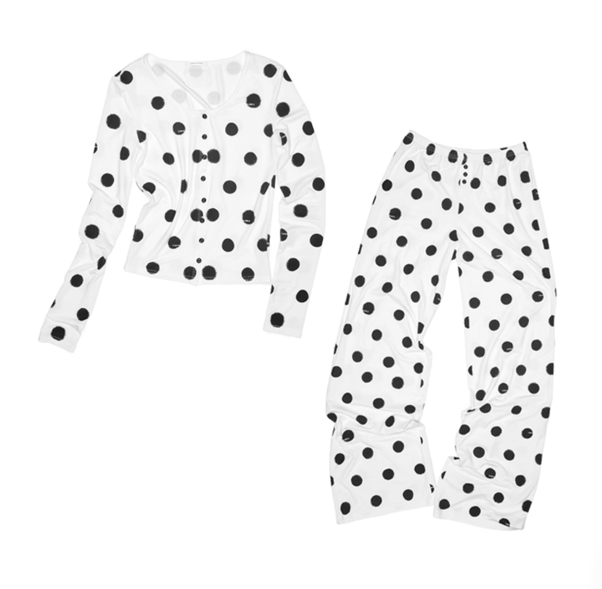 IN STOCK | MIGA POLKA DOT CARDIGAN & LOUNGE PANTS 2-PIECE SET - 2colors - Image 5