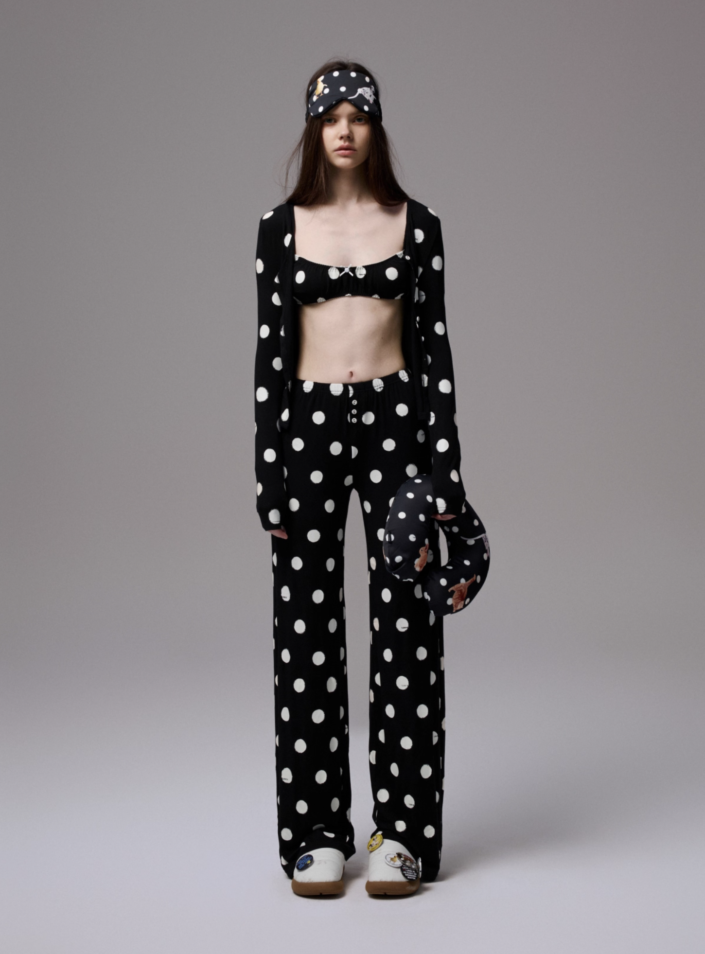 IN STOCK | MIGA POLKA DOT CARDIGAN & LOUNGE PANTS 2-PIECE SET - 2colors - Image 12