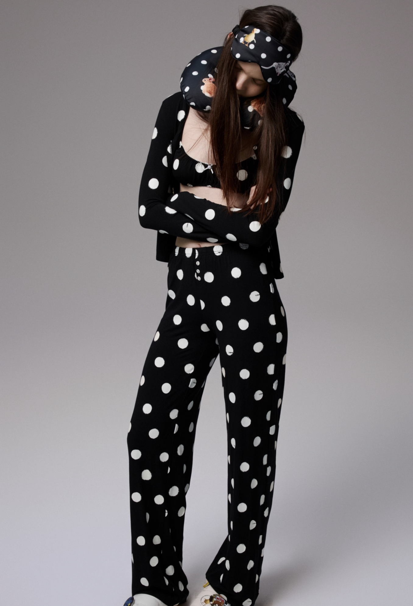 IN STOCK | MIGA POLKA DOT CARDIGAN & LOUNGE PANTS 2-PIECE SET - 2colors - Image 13