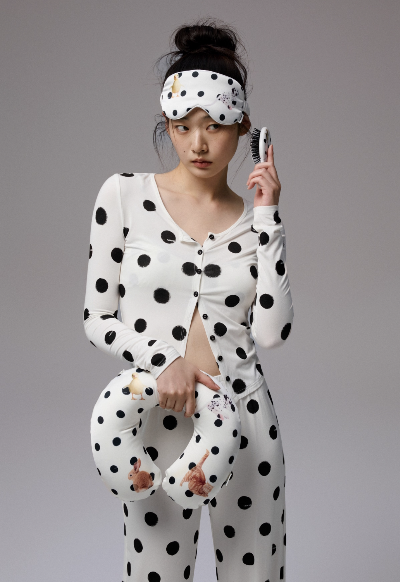 IN STOCK | MIGA POLKA DOT CARDIGAN & LOUNGE PANTS 2-PIECE SET - 2colors - Image 10