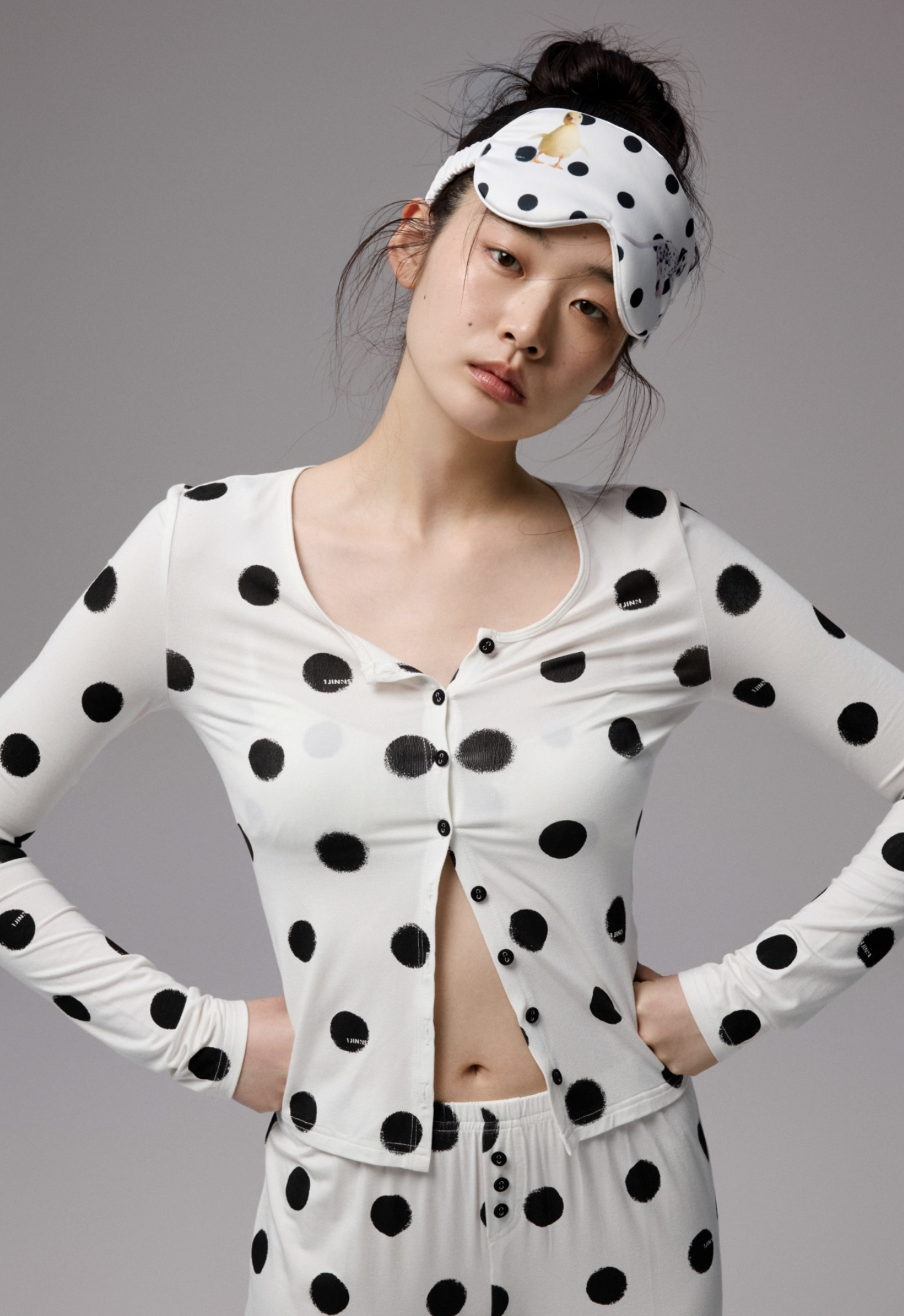 IN STOCK | MIGA POLKA DOT CARDIGAN & LOUNGE PANTS 2-PIECE SET - 2colors - Image 4