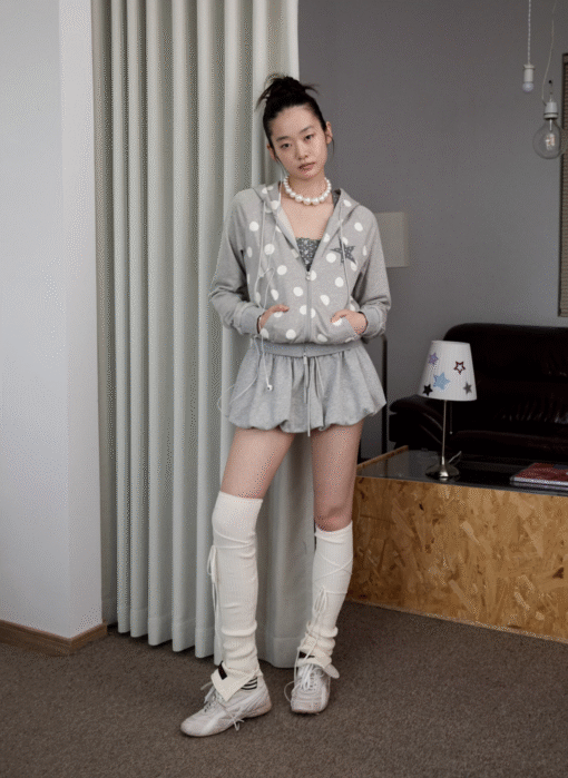 Alternative view of IN STOCK ♱ ADJUSTABLE RUCHED LEG COVER SOCKS - 3colors ♱