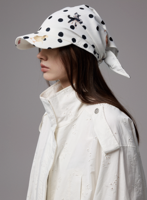 IN STOCK ♱ POLKA DOT PET PRINT HEADSCARF BASEBALL CAP