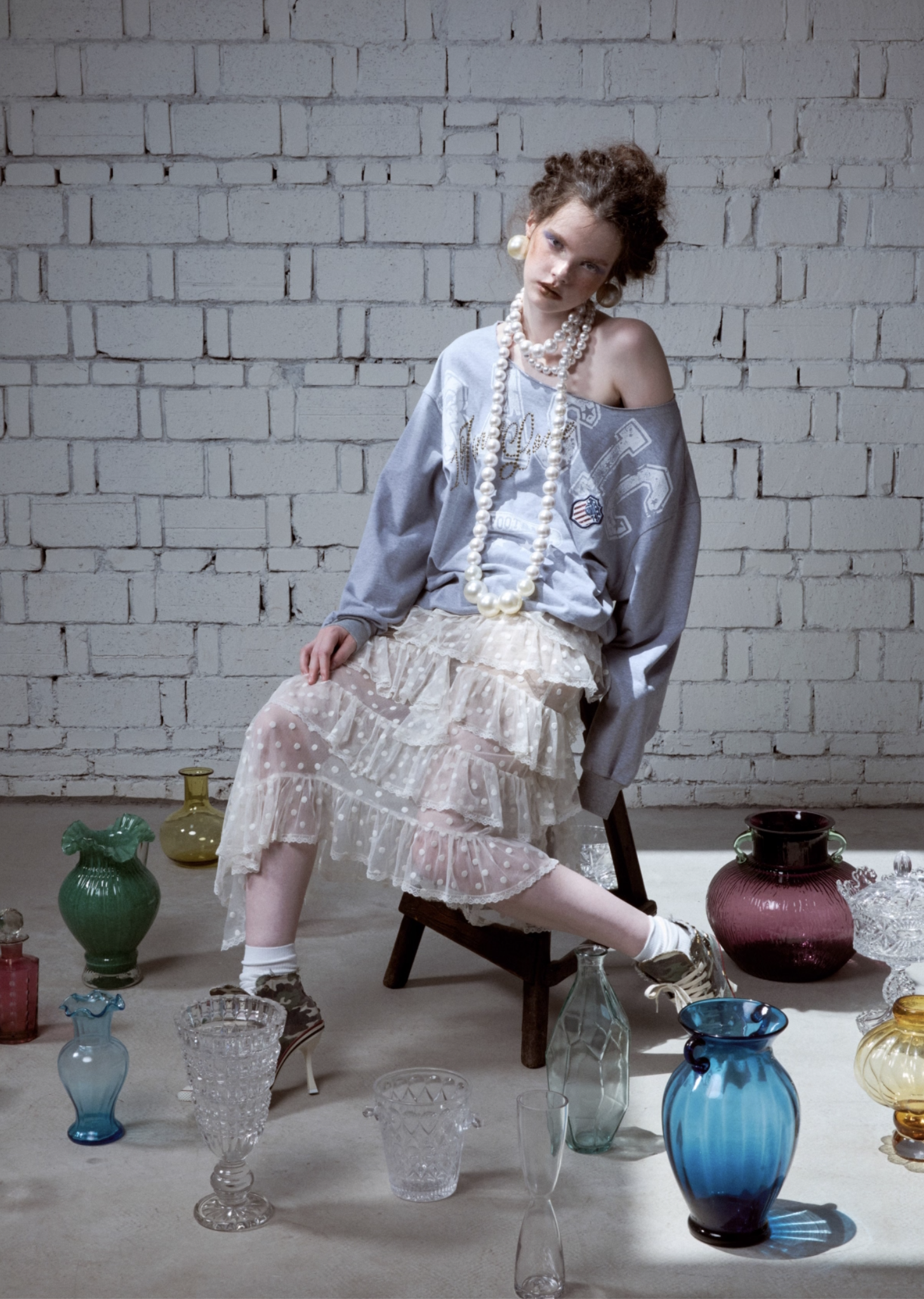 IN STOCK ♱ PENELOPE OFF SHOULDER SWEATSHIRT -- 2colors - Image 7