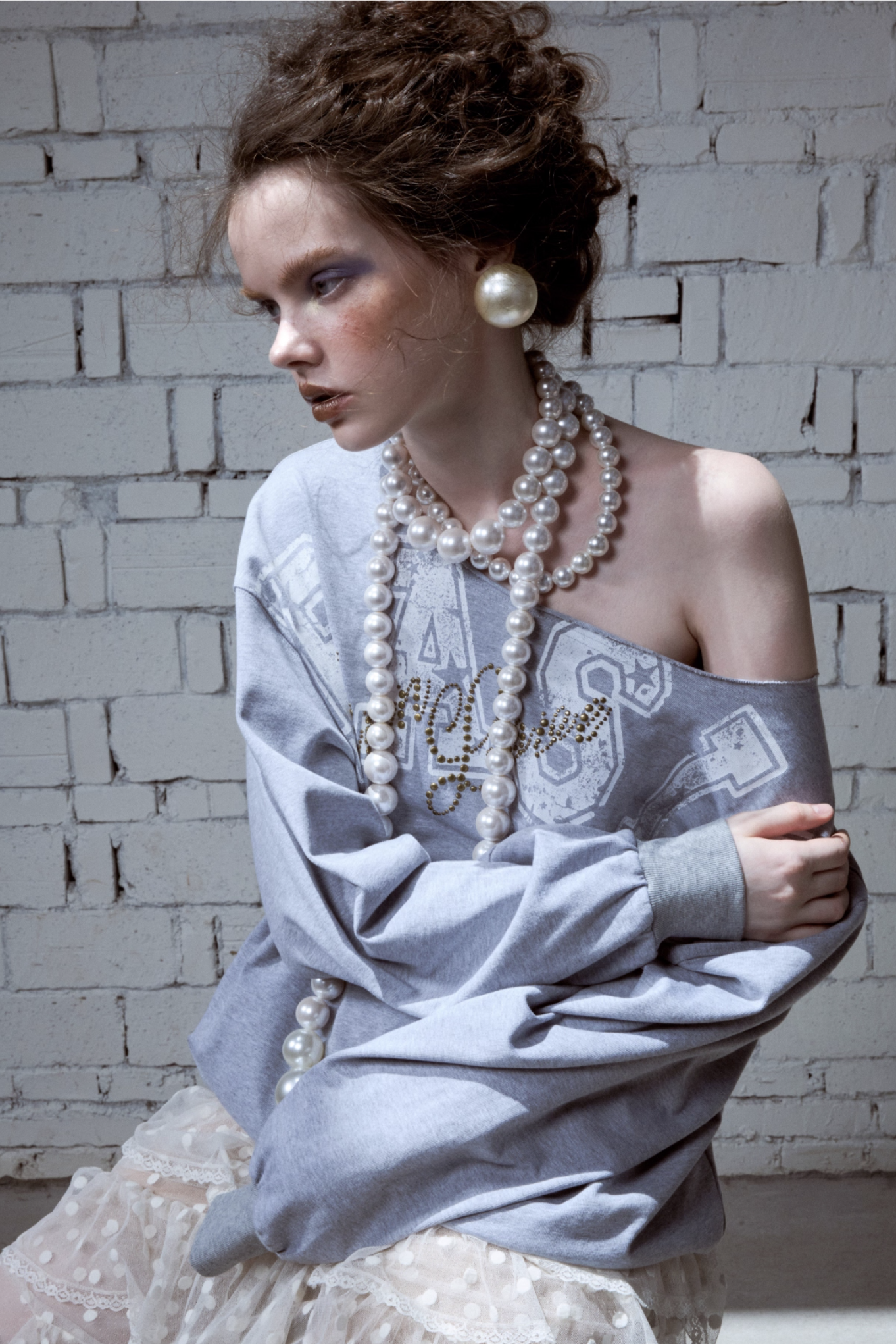 IN STOCK ♱ PENELOPE OFF SHOULDER SWEATSHIRT -- 2colors - Image 10