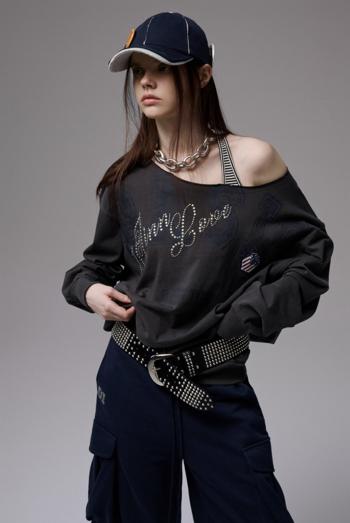 IN STOCK ♱ PENELOPE OFF SHOULDER SWEATSHIRT -- 2colors - Image 23