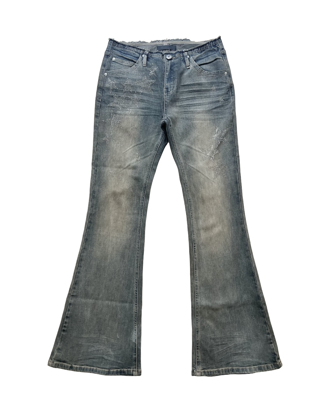 ⭑1JINN EXCLUSIVE ITEM AVAILABLE EXCLUSIVELY ONLINE AT SHELONGZ⭑ IN STOCK ♱ Y2K STAR STUDS & RHINESTONE STARS JEANS - 2styles - Image 7