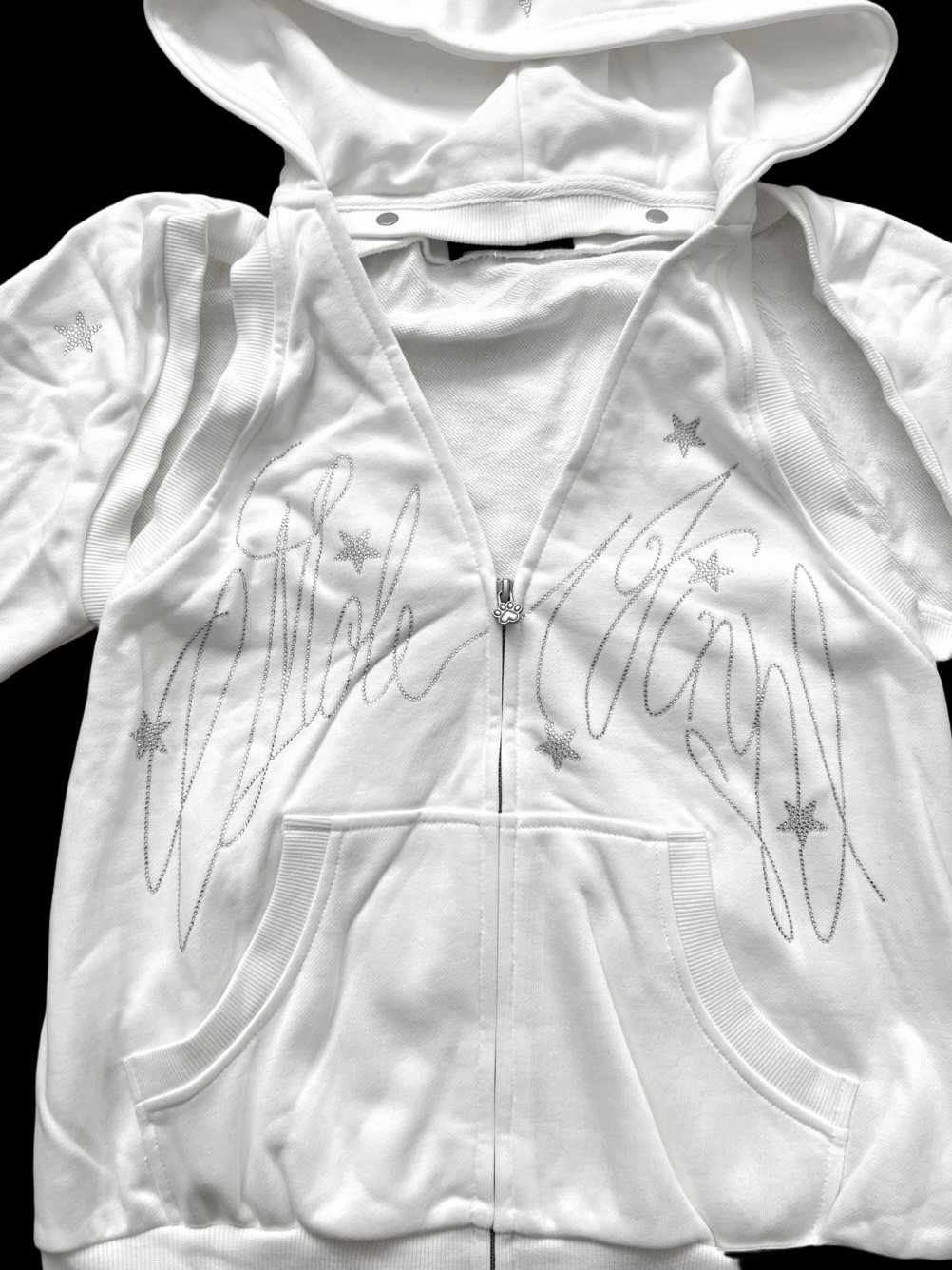 ⭑1JINN EXCLUSIVE ITEM AVAILABLE EXCLUSIVELY ONLINE AT SHELONGZ⭑ IN STOCK ♱ CHROME 2-PIECE SET (HOODED SWEATSHIRT + VEST TOP) - 2colors - Image 20