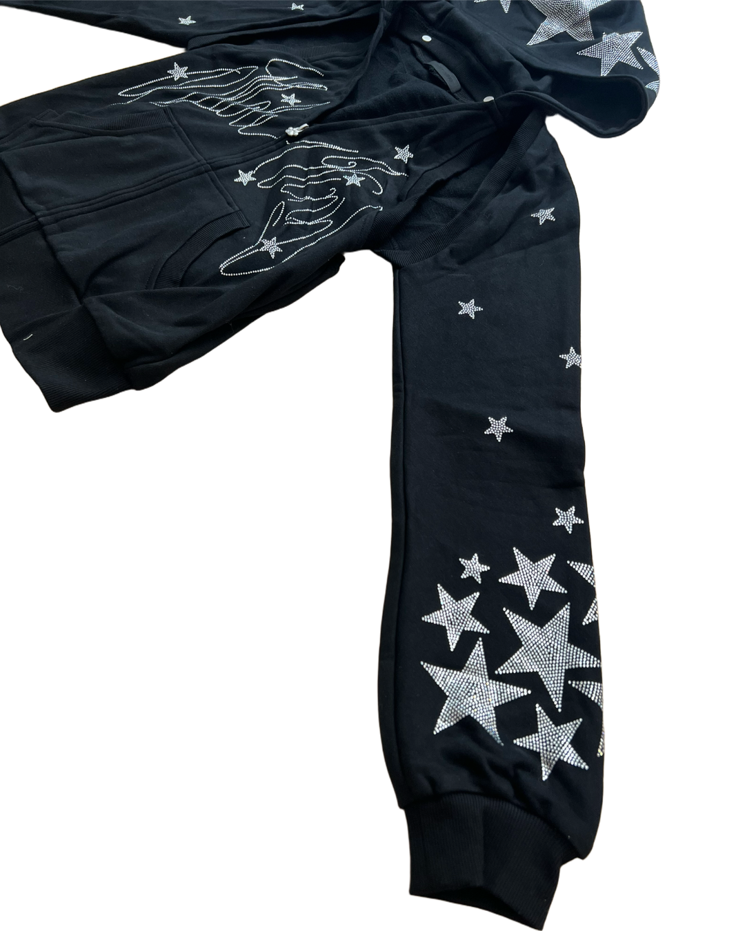 ⭑1JINN EXCLUSIVE ITEM AVAILABLE EXCLUSIVELY ONLINE AT SHELONGZ⭑ IN STOCK ♱ CHROME 2-PIECE SET (HOODED SWEATSHIRT + VEST TOP) - 2colors - Image 16