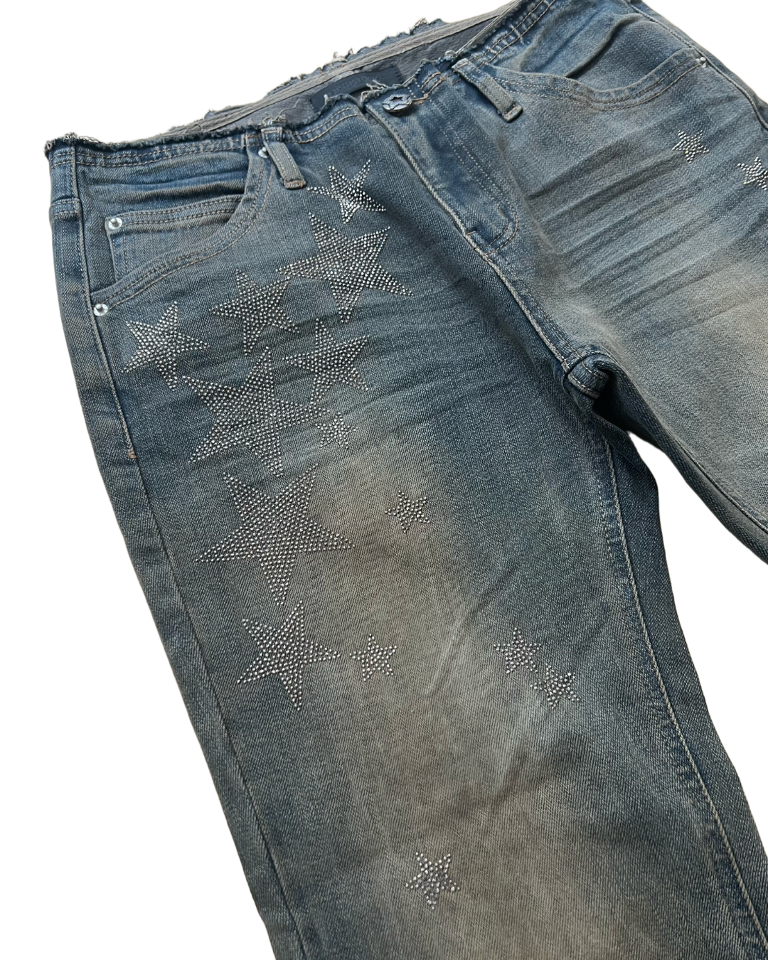 ⭑1JINN EXCLUSIVE ITEM AVAILABLE EXCLUSIVELY ONLINE AT SHELONGZ⭑ IN STOCK ♱ Y2K STAR STUDS & RHINESTONE STARS JEANS - 2styles - Image 10