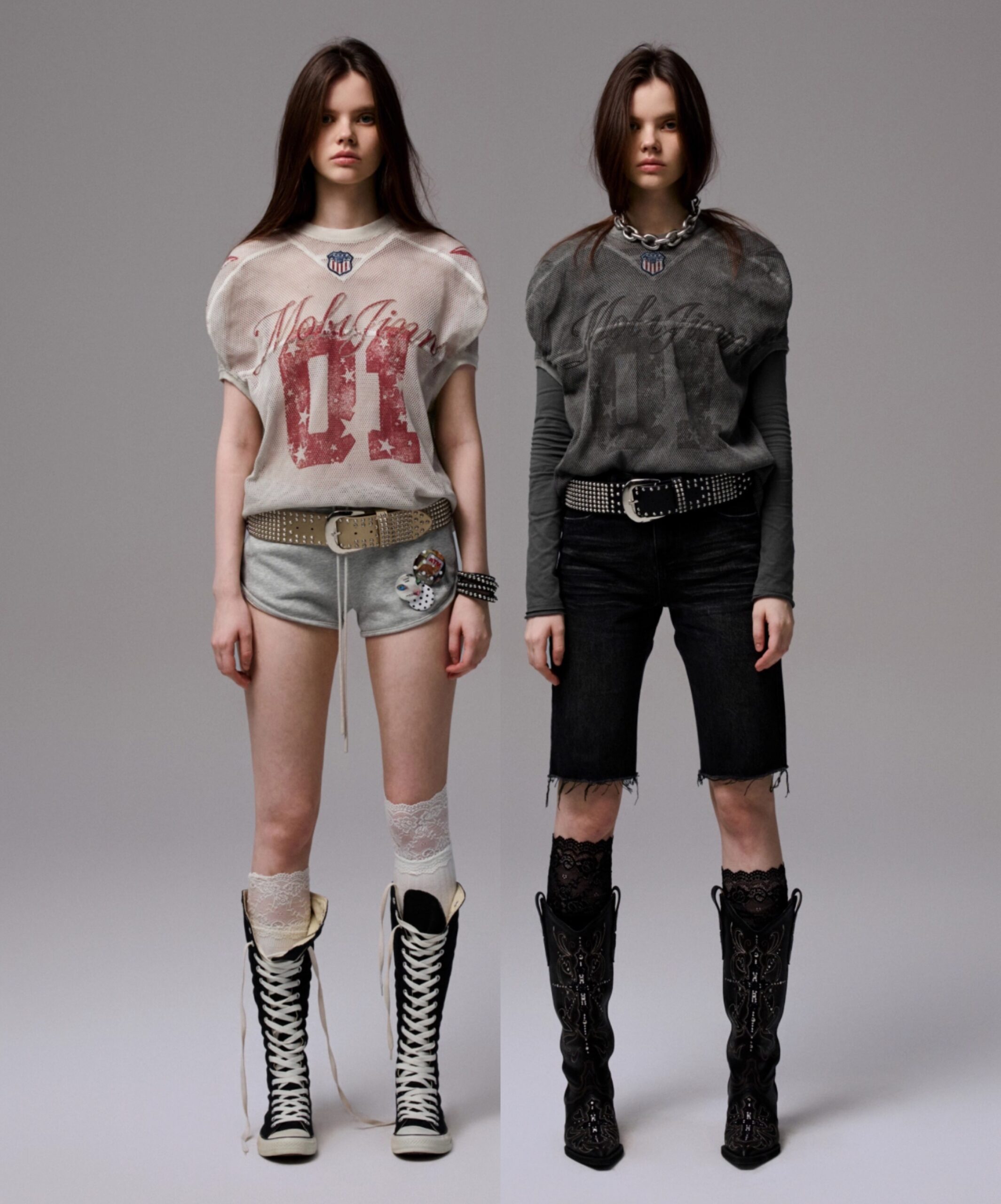 IN STOCK ♱ VINTAGE PRINTED RUGBY JERSEY TOP - 2colors