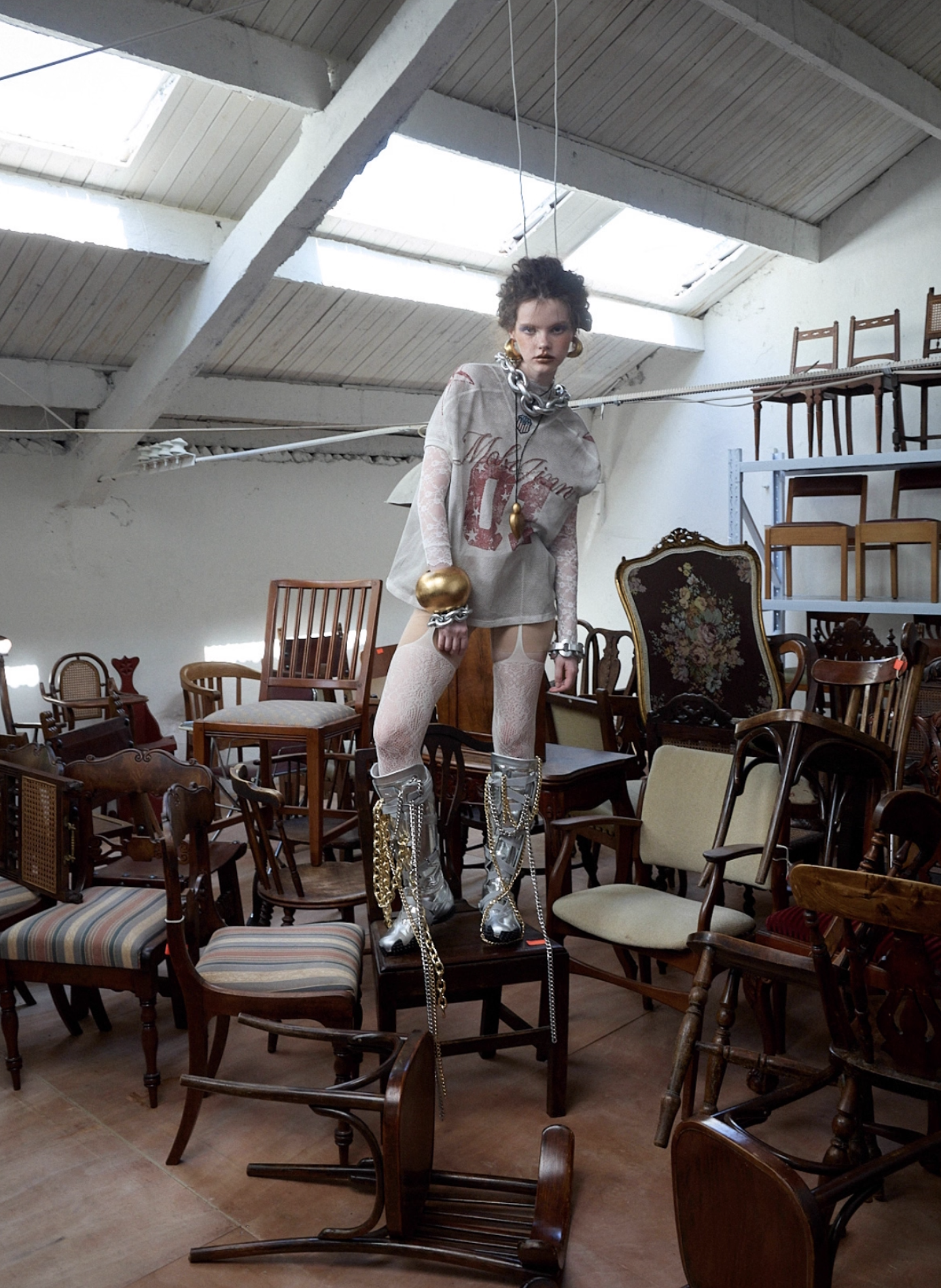 IN STOCK ♱ VINTAGE PRINTED RUGBY JERSEY TOP - 2colors - Image 5