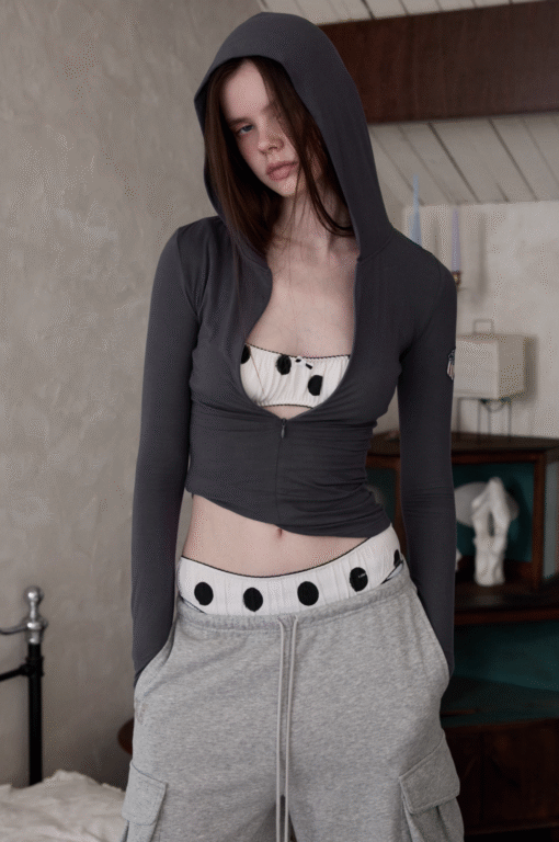 IN STOCK ♱ AZABU HOODED ZIP-UP T-SHIRT - 3colors