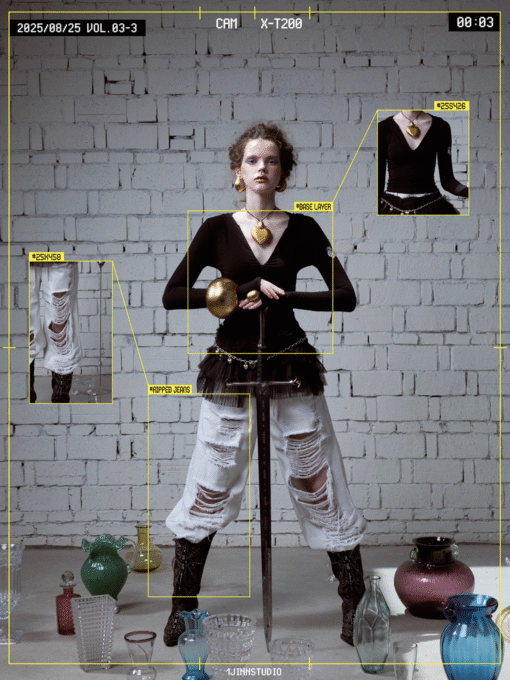 Alternative view of IN STOCK ♱ AZABU HOODED ZIP-UP T-SHIRT -- 3colors