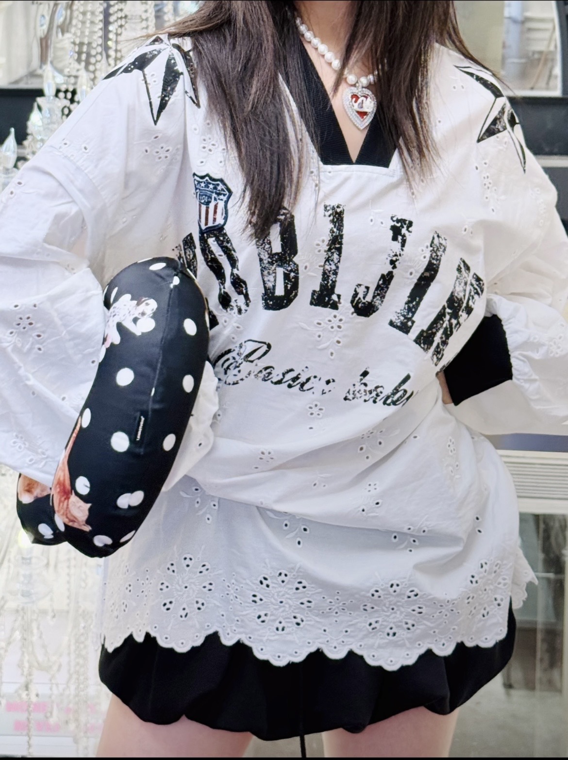 IN STOCK ♱ VINTAGE V-NECK JERSEY TOP - 4colors - Image 35