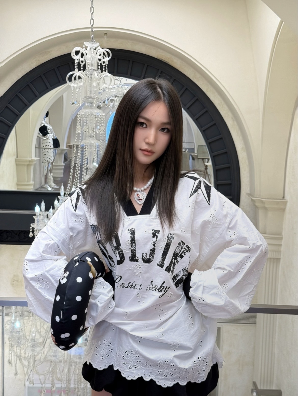 IN STOCK ♱ VINTAGE V-NECK JERSEY TOP - 4colors - Image 34