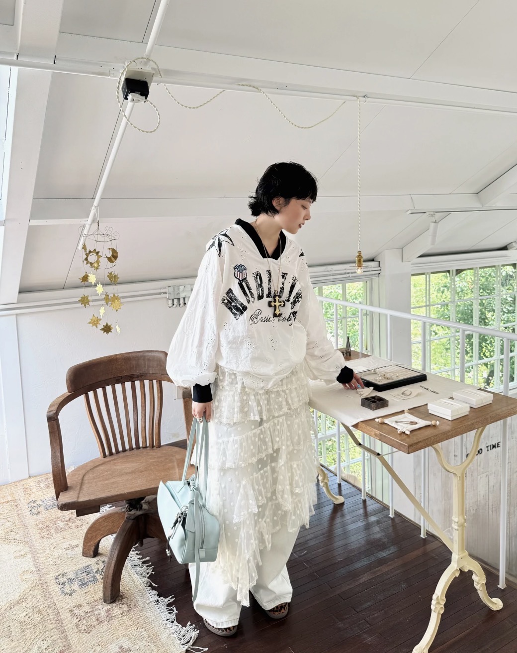 IN STOCK ♱ VINTAGE V-NECK JERSEY TOP - 4colors - Image 16