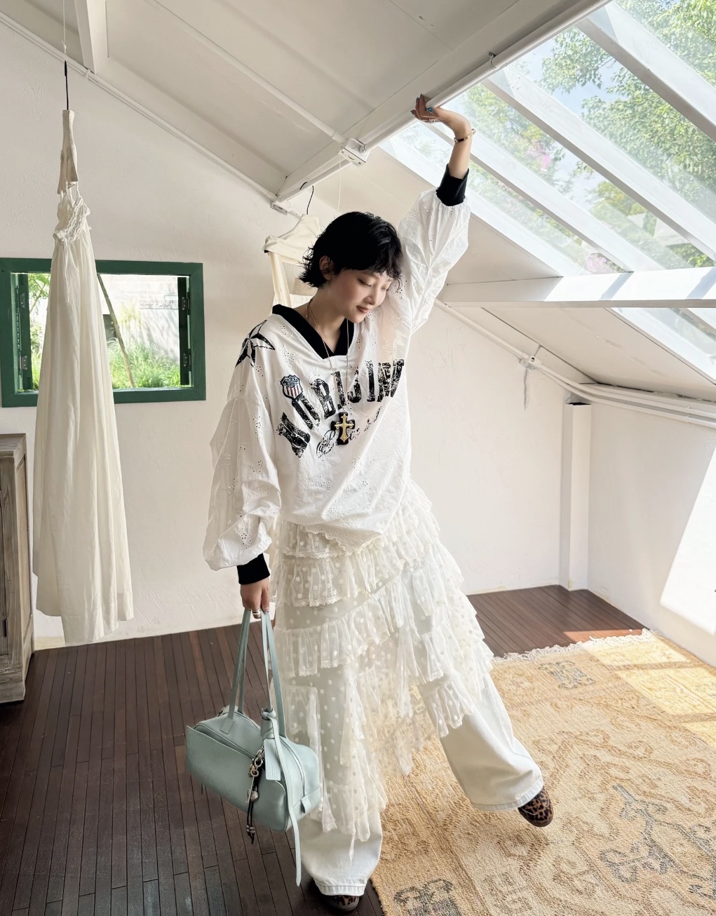 IN STOCK ♱ VINTAGE V-NECK JERSEY TOP - 4colors - Image 4