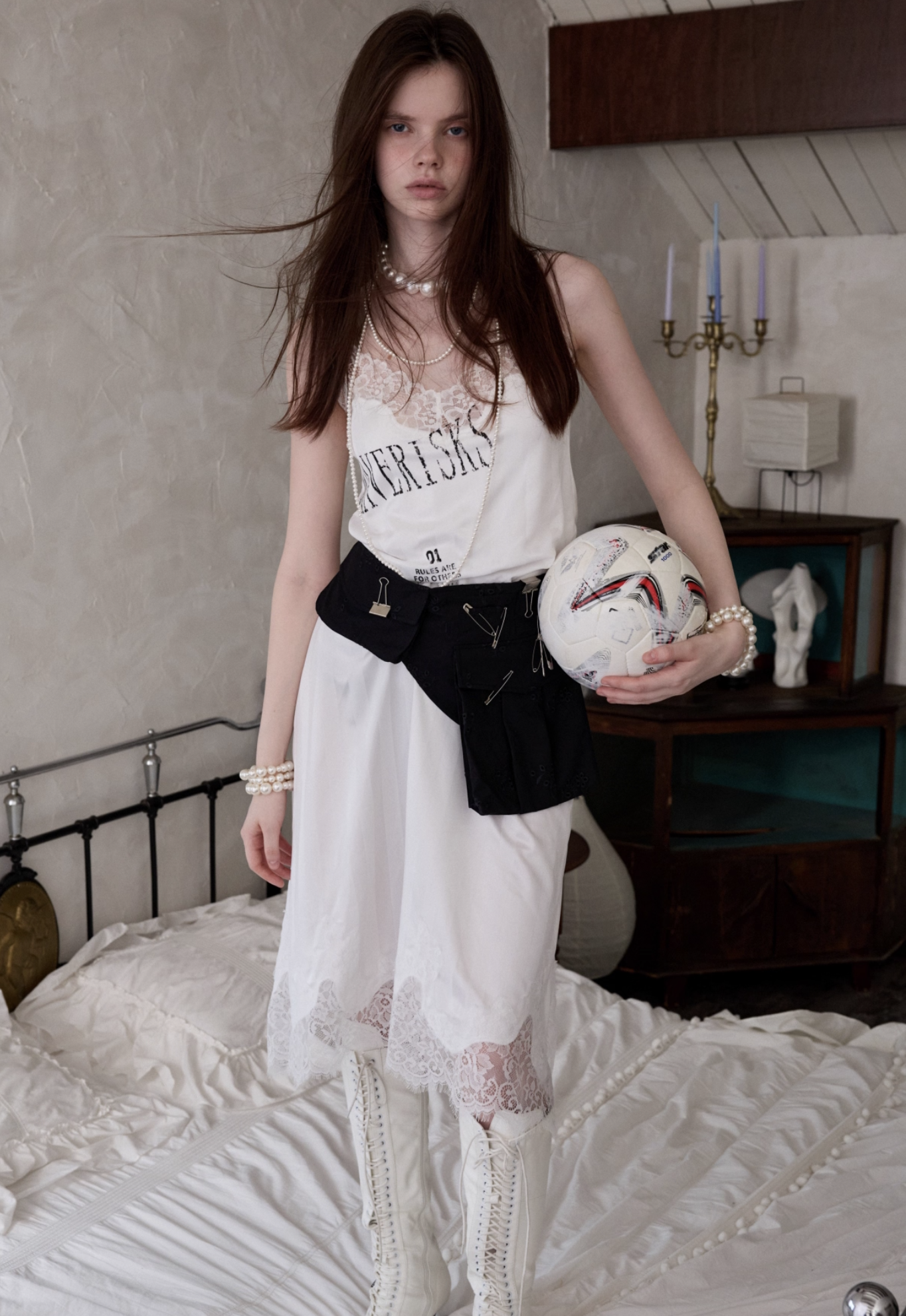 IN STOCK ♱ VINTAGE LACE-TRIM SLIP DRESS - 2colors - Image 8